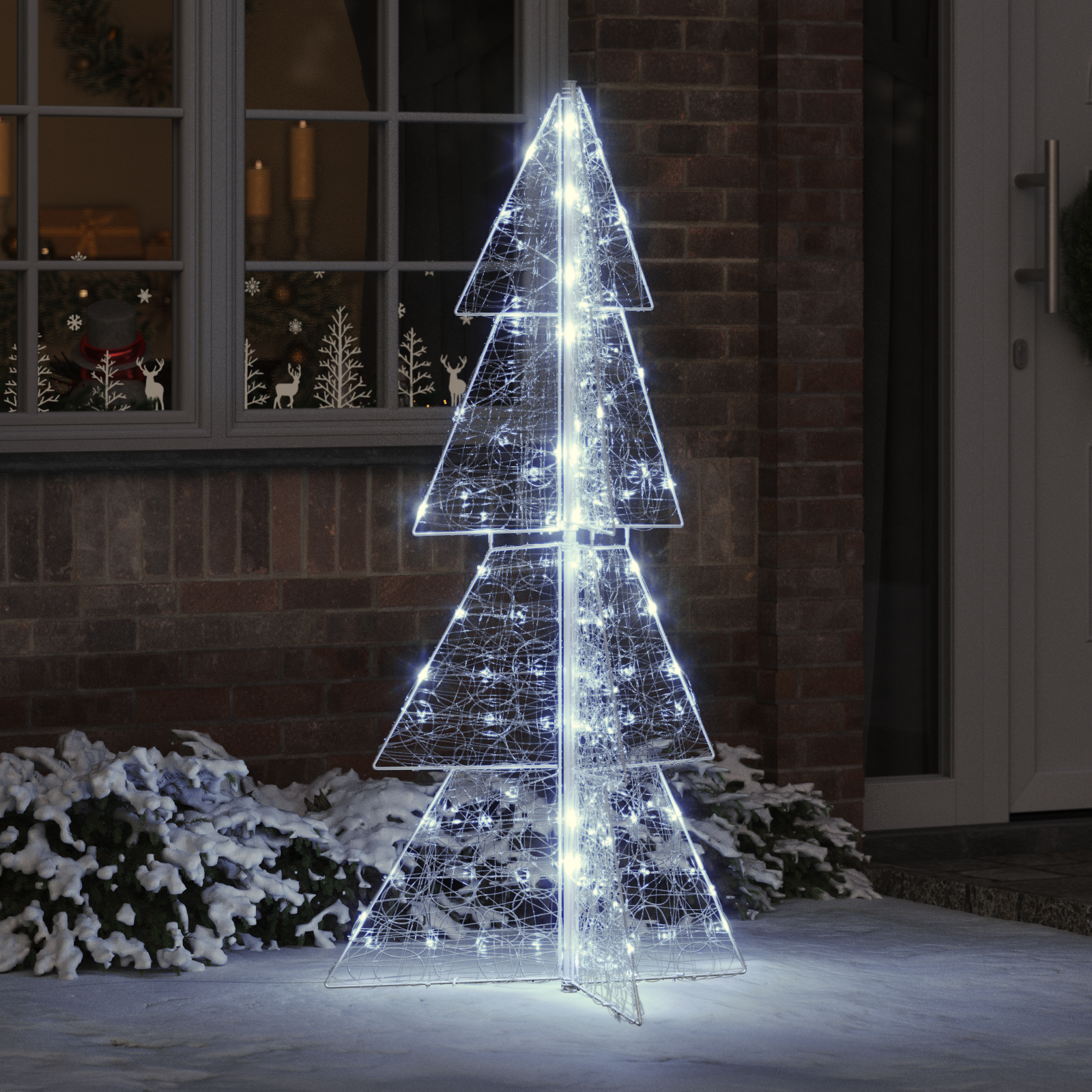 Christmas Tree with 160 LED Cold White 150 cm Acrylic