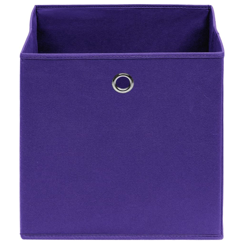 Daiktadėžės, 10vnt., violetinės, 28x28x28cm, neaustinis audinys - Namų Idėja