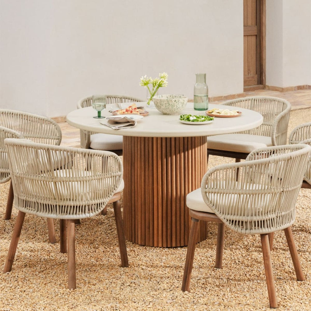 SIRVON outdoor table, round, cement, option 1