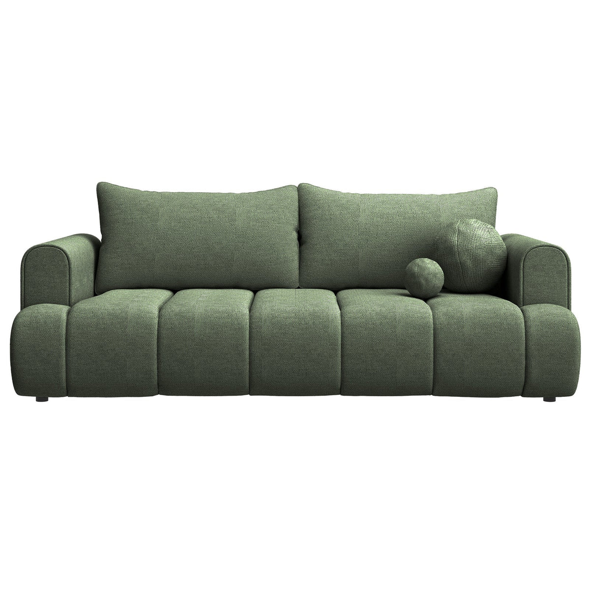 Sofa-lova ELIN, šenilas, žalia spalva