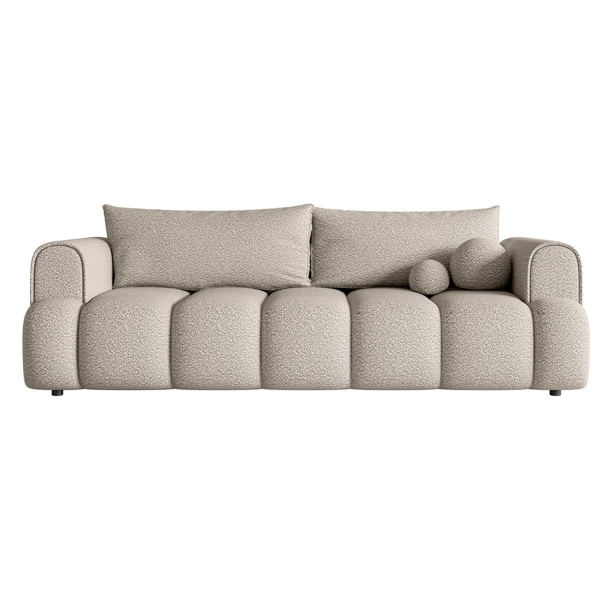 Sofa-lova ELIN, šviesiai smėlinė bouclė