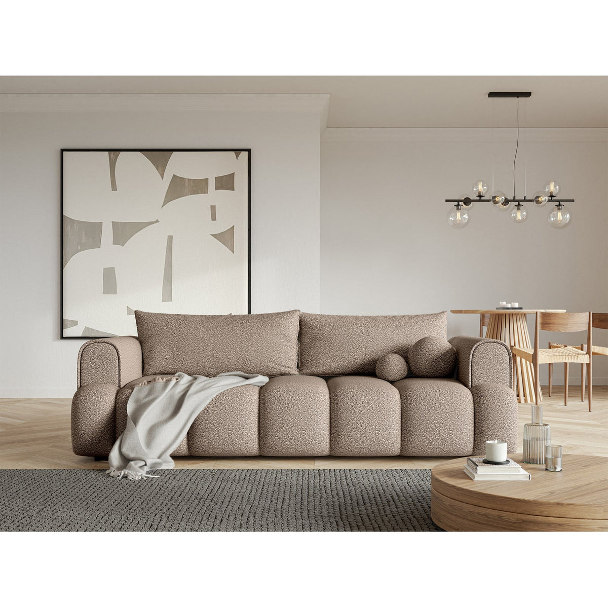 Sofa-lova ELIN jaukiame svetainės interjere