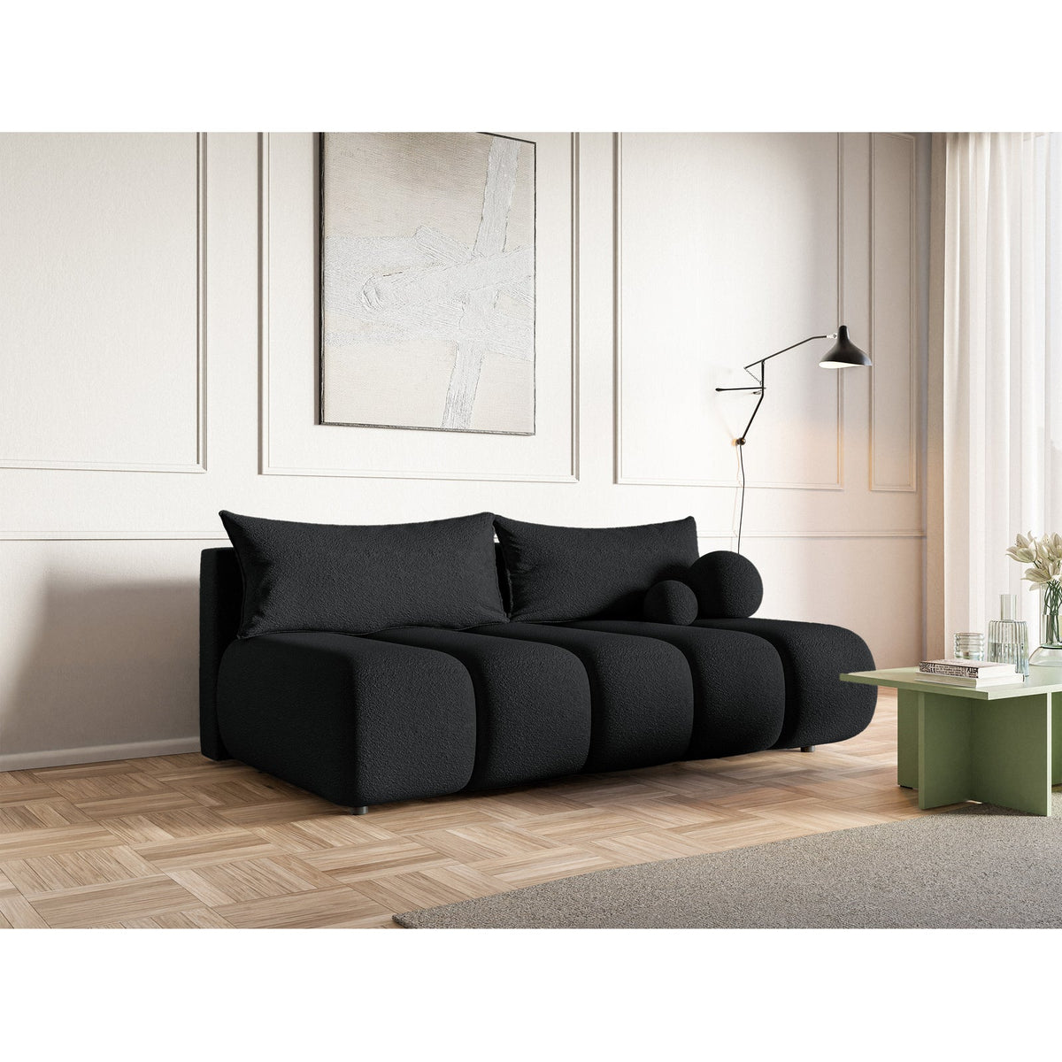 Sofos-lovos ELIN mini medinių kojelių vaizdas