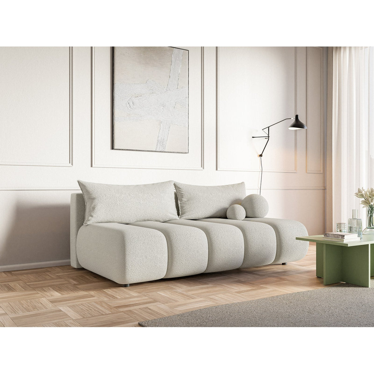 Sofos-lovos ELIN mini priekinės dalies detalė