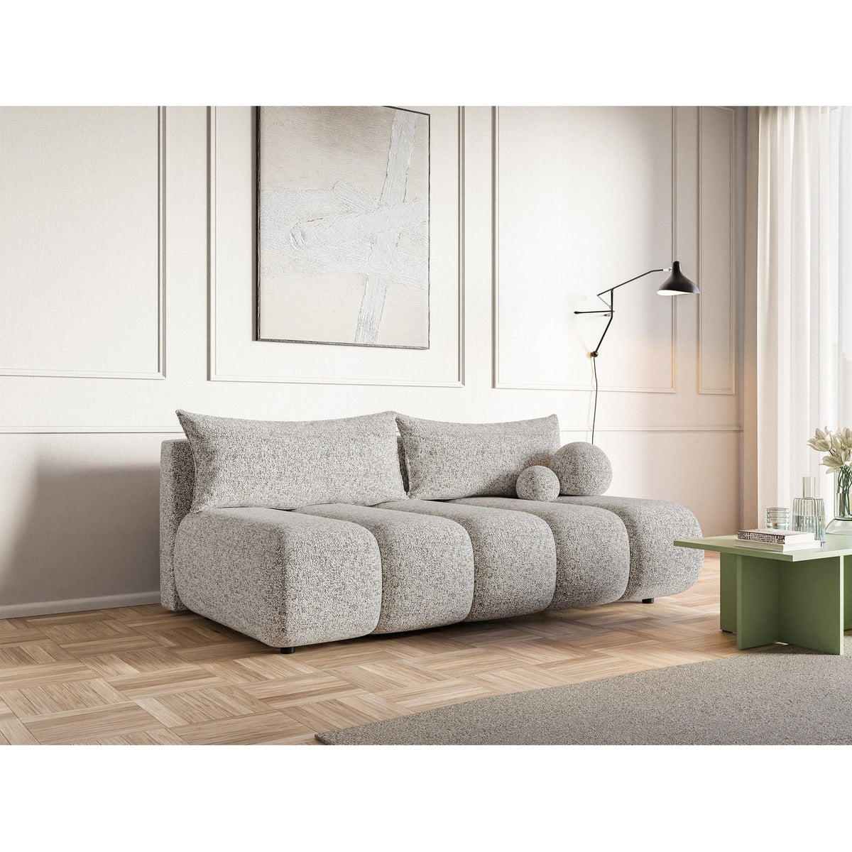Sofos-lovos ELIN mini atidaryta patalynės dėžė