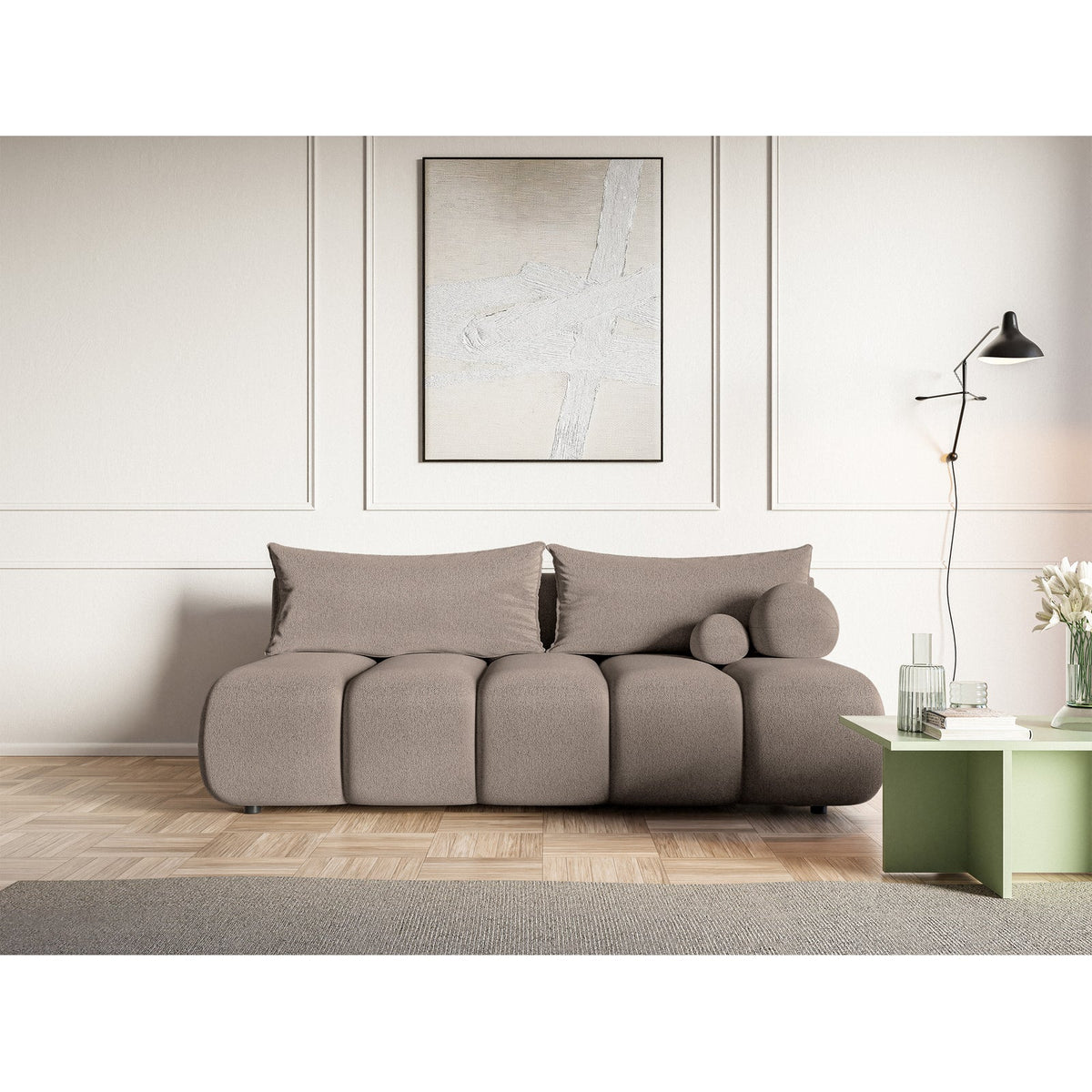 Sofa-lova ELIN mini svetainės interjere