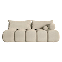 Sofa-lova ELIN mini, šenilas, šviesiai smėlinė spalva