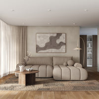 Kampinė sofa-lova ELIN moderniame svetainės interjere