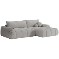 Kampinė sofa-lova ELIN, šviesiai pilka, dešinė