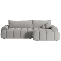Kampinė sofa-lova ELIN, šviesiai pilka, dešinė