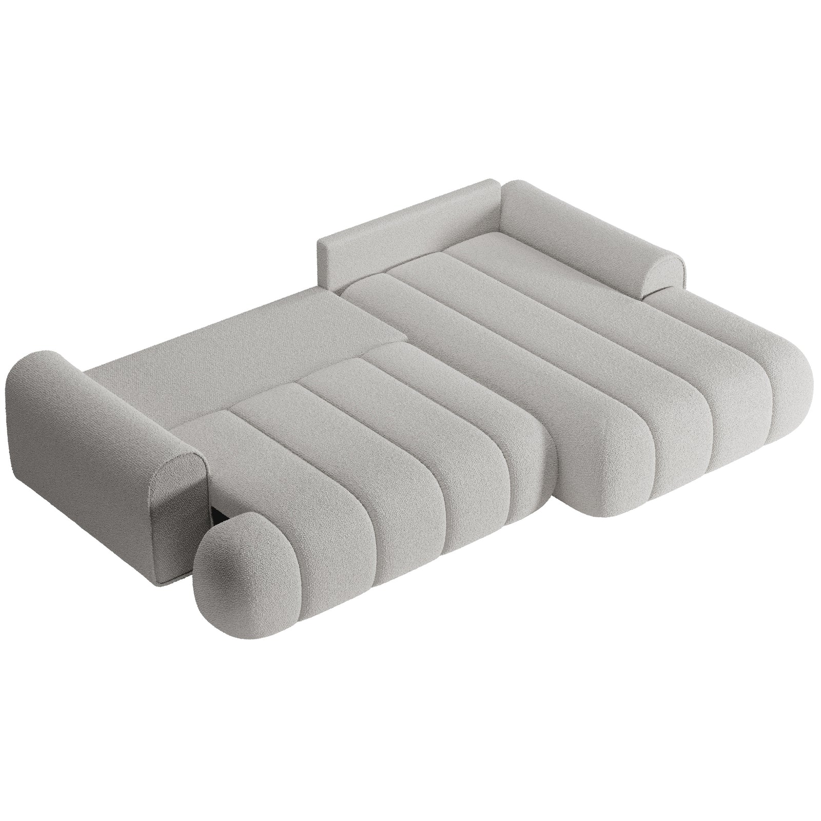 Kampinė sofa-lova ELIN, šviesiai pilka, dešinė