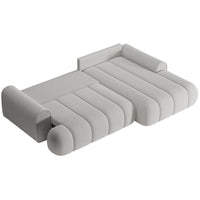 Kampinė sofa-lova ELIN, šviesiai pilka, dešinė
