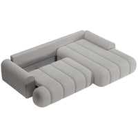 Kampinė sofa-lova ELIN, šviesiai pilka, dešinė