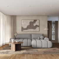 Kampinė sofa-lova ELIN, šviesiai pilka, dešinė