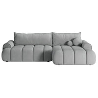 Kampinė sofa-lova ELIN, pilka, dešinė