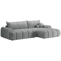 Kampinė sofa-lova ELIN, pilka, dešinė