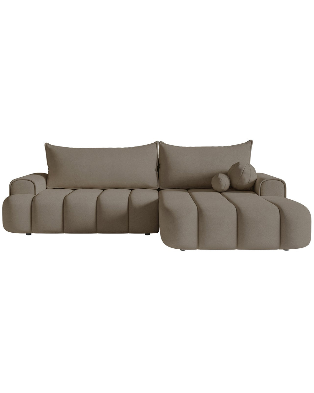 Kampinė sofa-lova DANDELINO, tamsiai smėlinė, dešinė