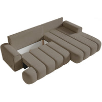 Kampinė sofa-lova DANDELINO, tamsiai smėlinė, dešinė