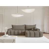 Kampinė sofa-lova DANDELINO, tamsiai smėlinė, dešinė