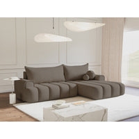 Kampinė sofa-lova DANDELINO, tamsiai smėlinė, dešinė