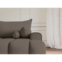 Kampinė sofa-lova DANDELINO, tamsiai smėlinė, dešinė