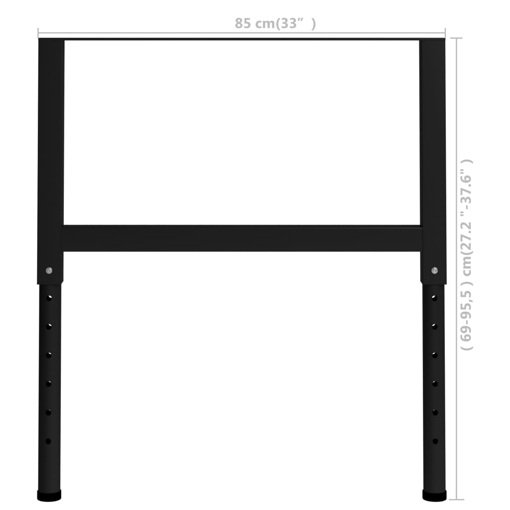 Darbastalio rėmai, 2vnt., juodi, 85x(69 - 95,5)cm, metalas - Namų Idėja