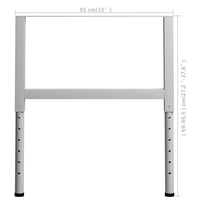 Darbastalio rėmai, 2vnt., pilki, 85x(69 - 95,5)cm, metalas - Namų Idėja