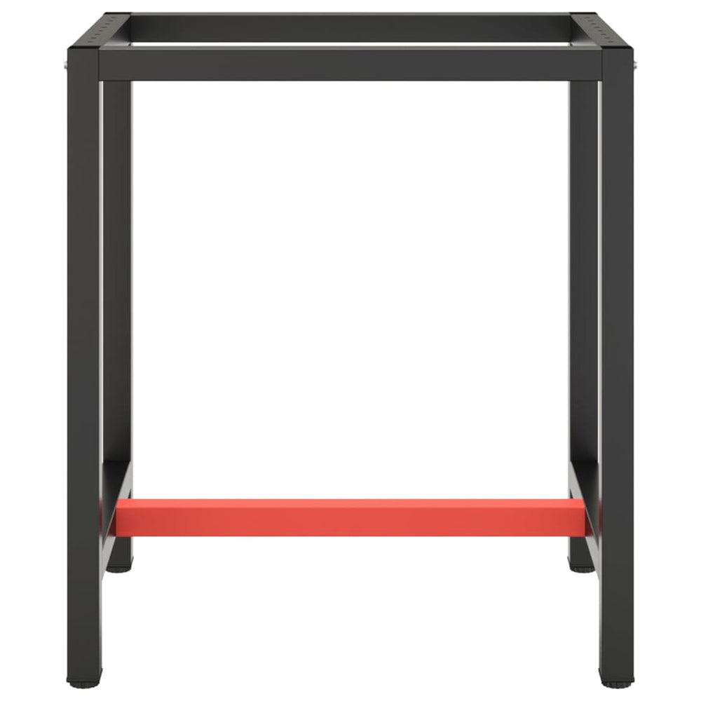 Darbastalio rėmas, juodas ir raudonas, 70x50x79cm, metalas - Namų Idėja