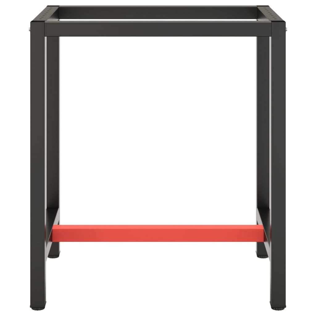 Darbastalio rėmas, juodas ir raudonas, 70x50x79cm, metalas - Namų Idėja
