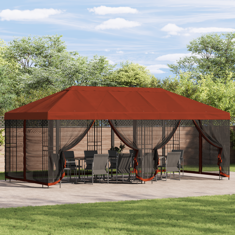 Paviljonas su šoninėmis sienelėmis 6 x 3 m Terakotos