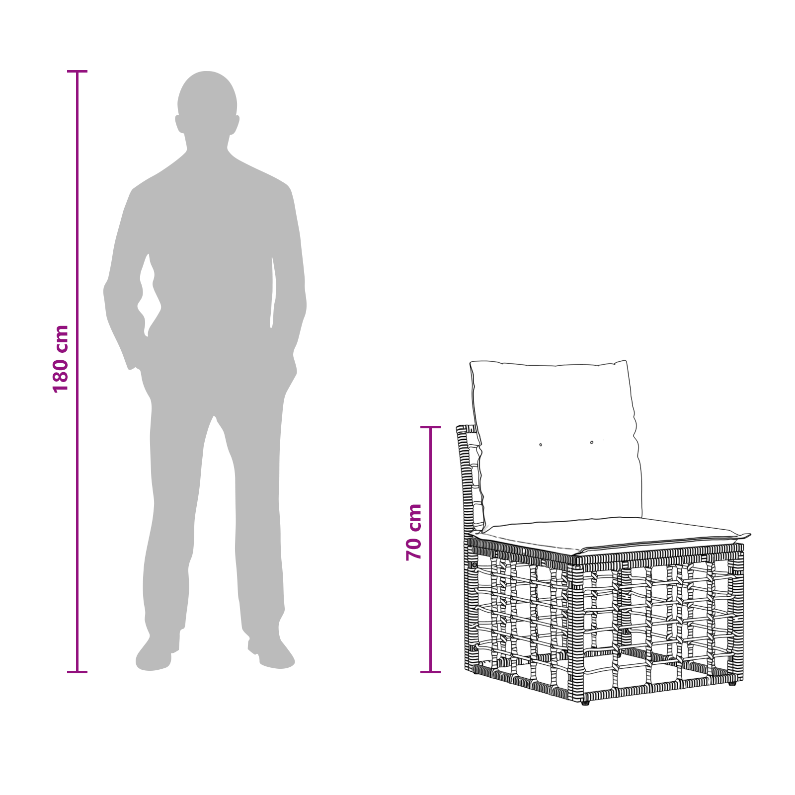 4 sėdimų vietų sodo sofa be rankų 4 pcs 4-Vietų skaičius Juoda