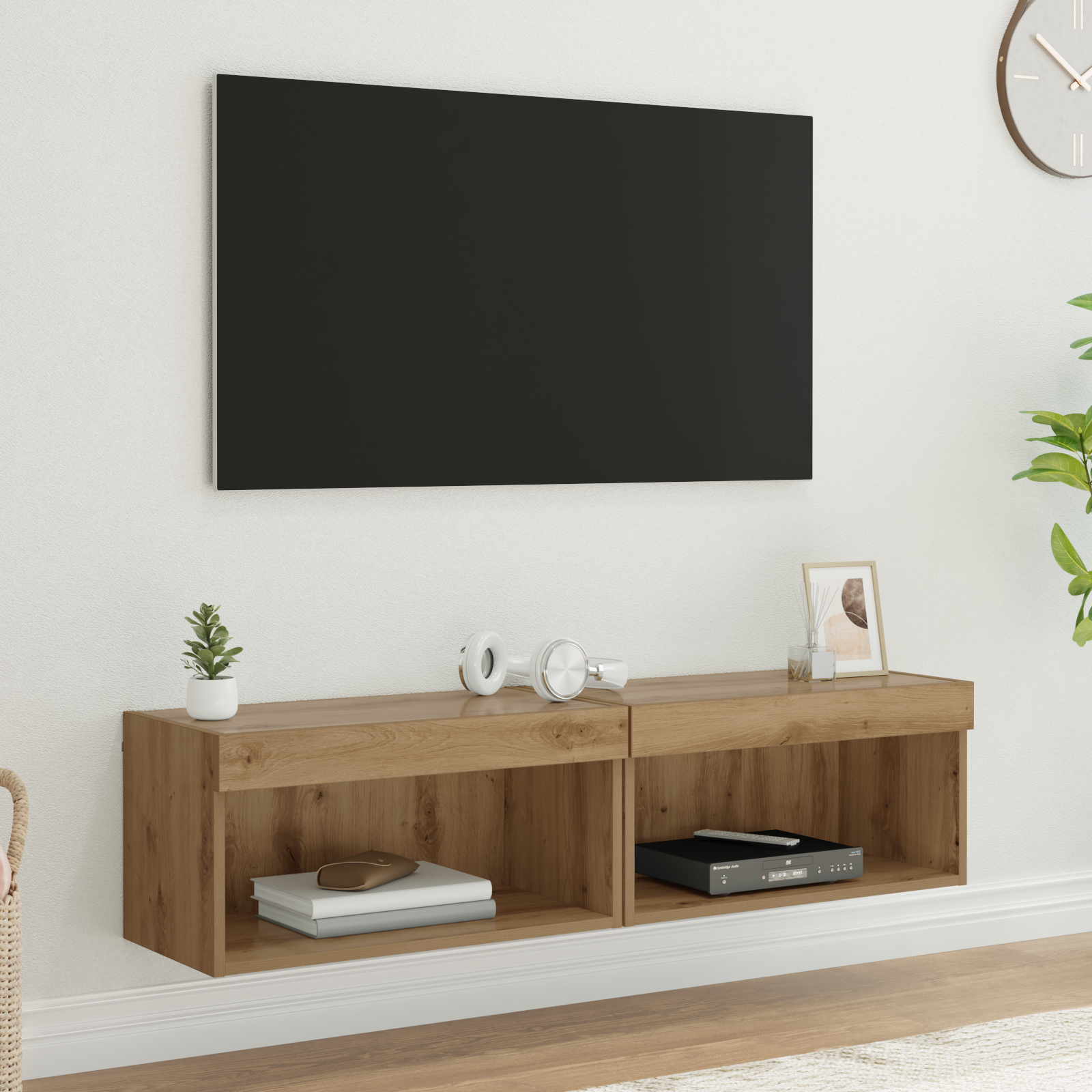 TV Cabinets 2 pcs Artisan Oak 60 x 30 x 30 cm