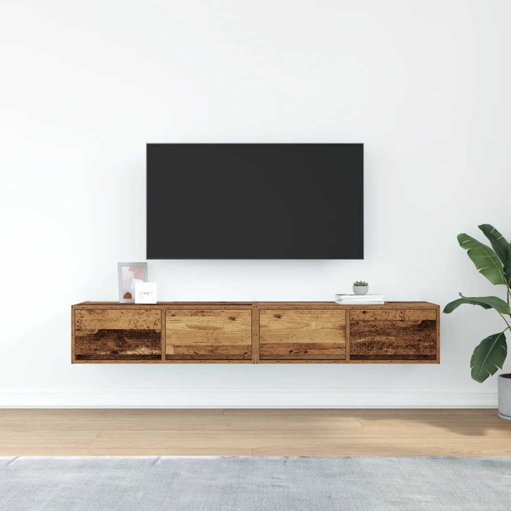 Televizoriaus spintelės, 2vnt., medienos, 80x31x25,5cm, mediena
