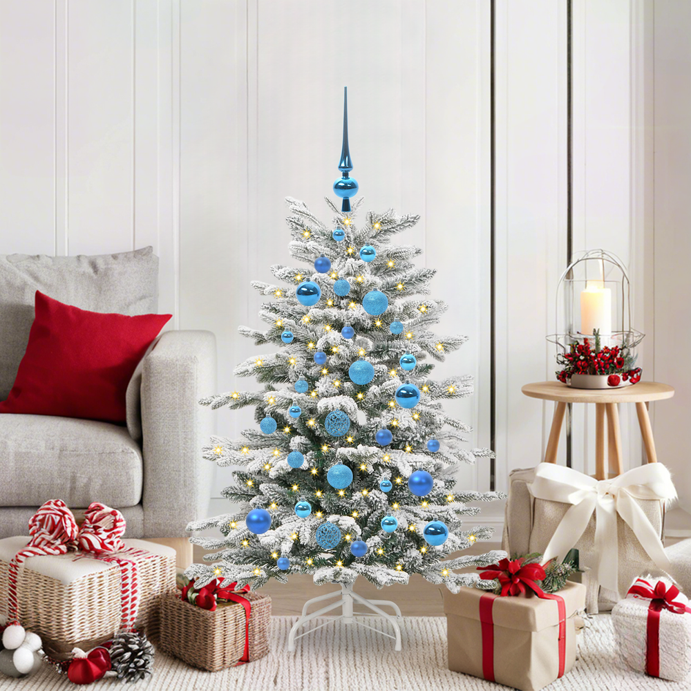 Artificial Folding Christmas Tree White 120 cm PE and PVC
