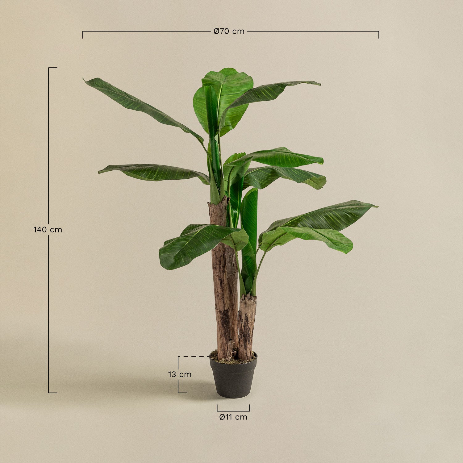 Dirbtinis bananmedis TROPENA, 140 cm