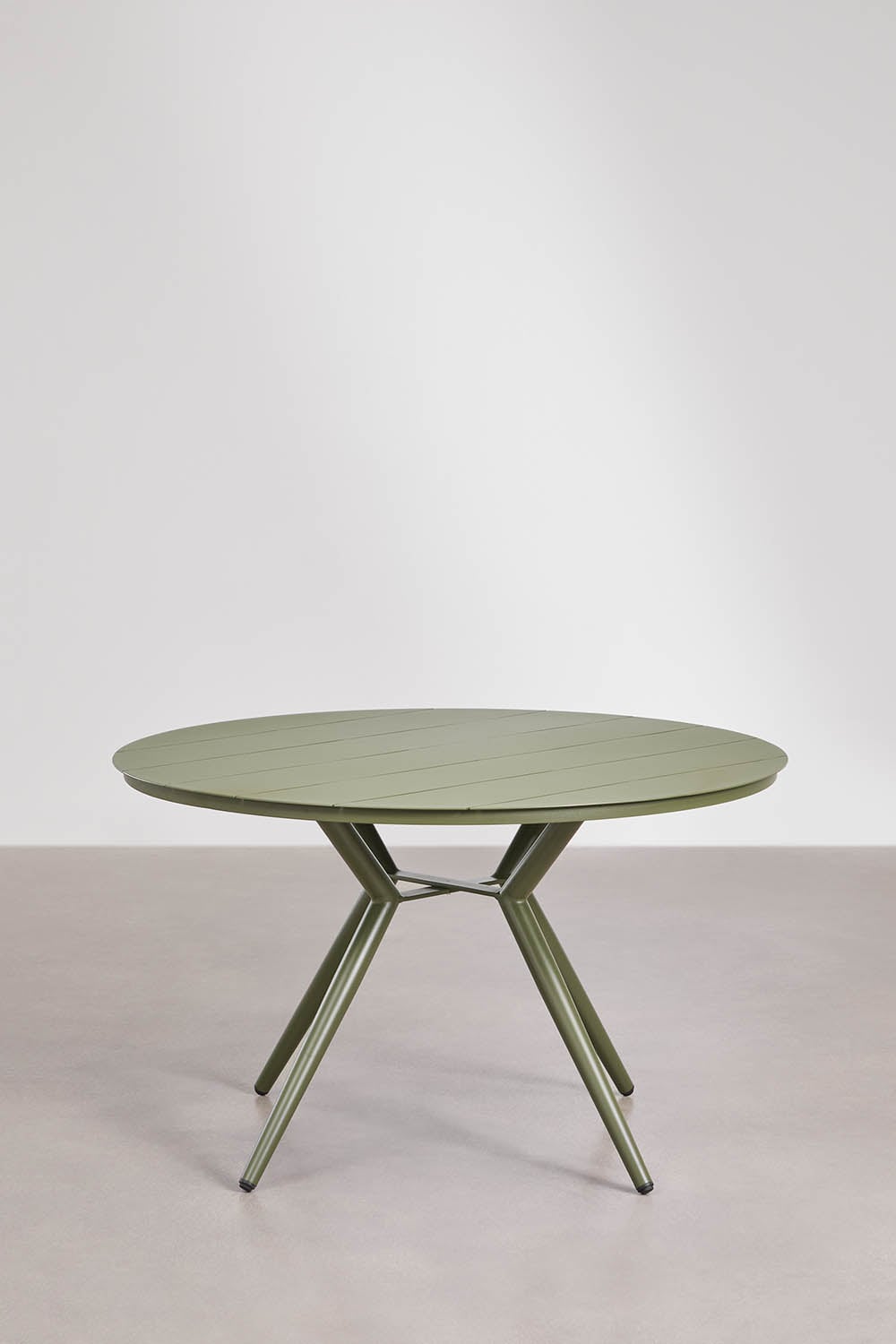 VALERIE Round Outdoor Table, Oiled Green (2 pcs)