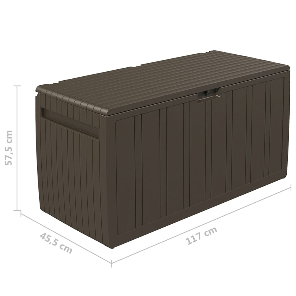 Dėžė pagalvėlėms, rudos spalvos, 117x45,5x57,5cm, 270l - Namų Idėja