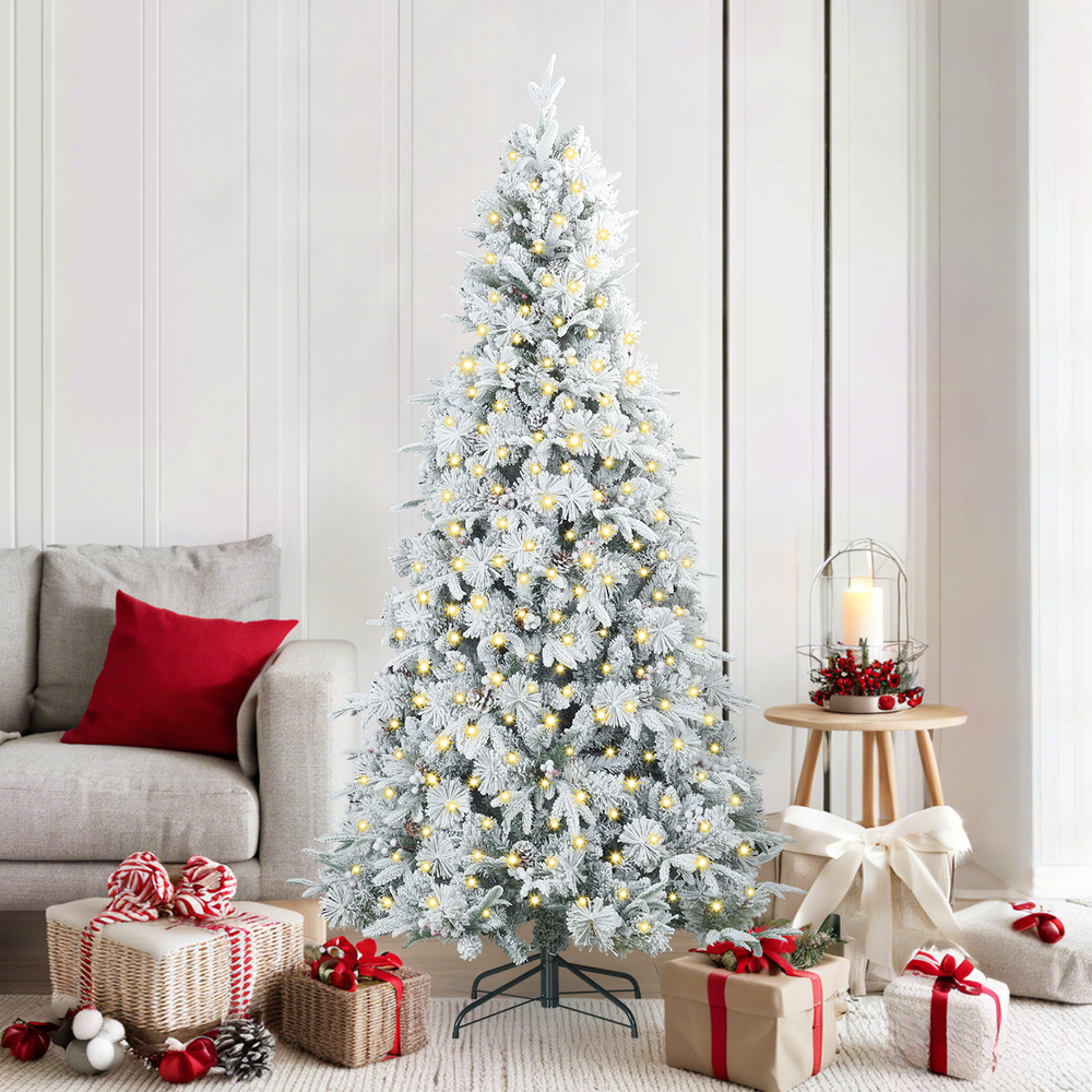 Artificial Folding Christmas Tree White 180 cm PE and PVC