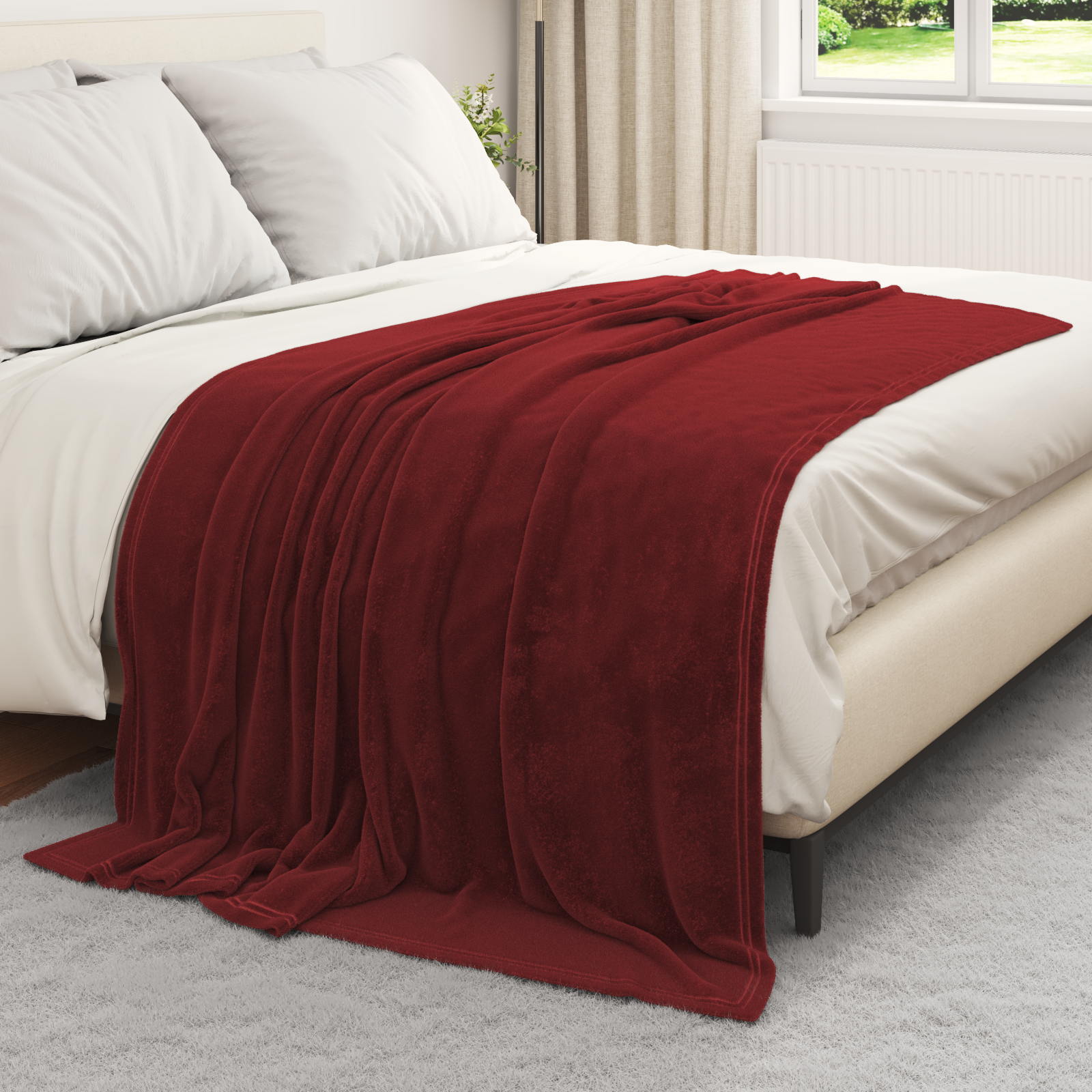 Mesti antklodės 6 pcs Bordo raudona 150 x 200 cm Flysas