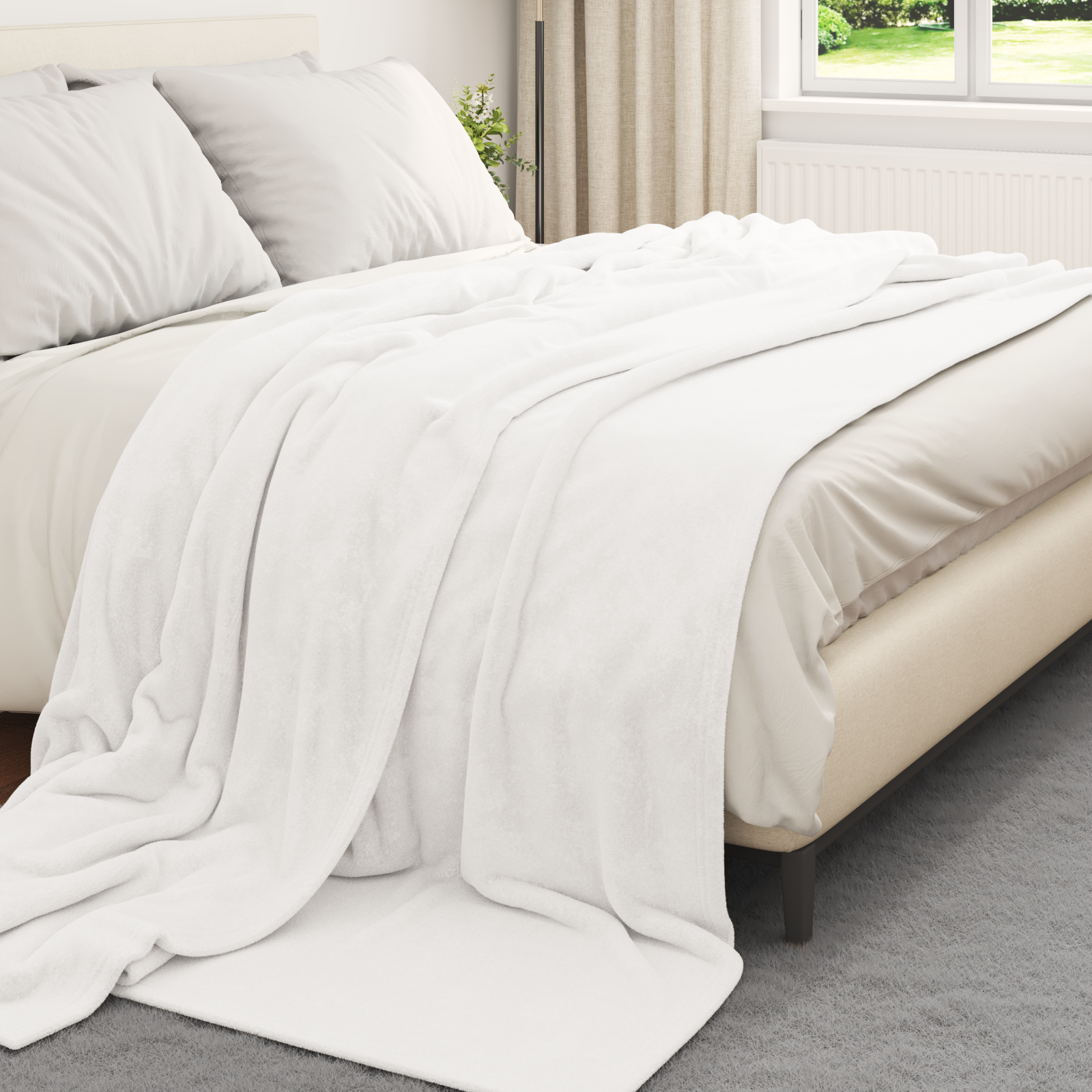 Apklotas Balta 220 x 240 cm Flysas