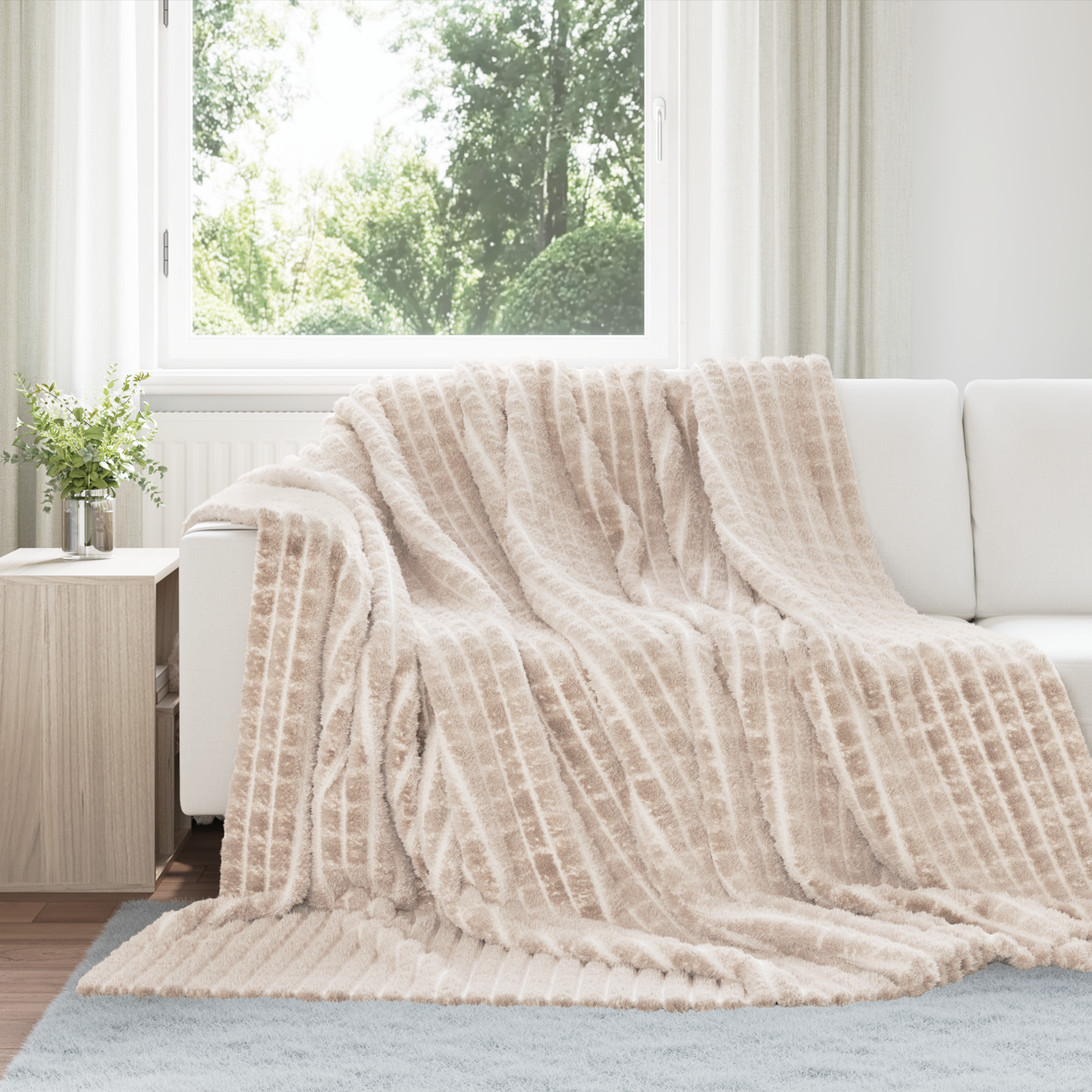 Mesti antklodės 6 pcs Smėlio 240 x 220 cm Flysas