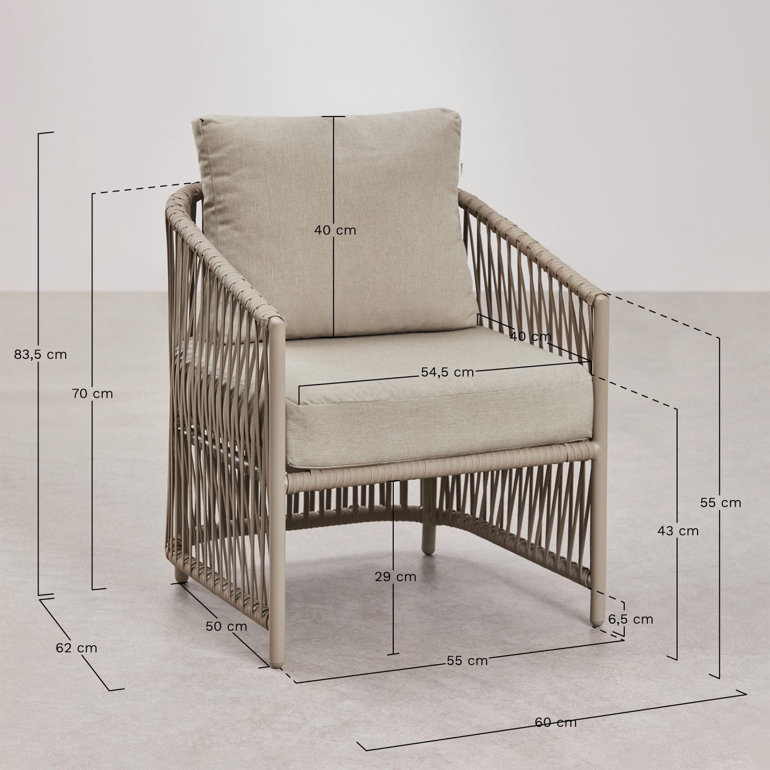 Outdoor furniture set SOPHIE, army green