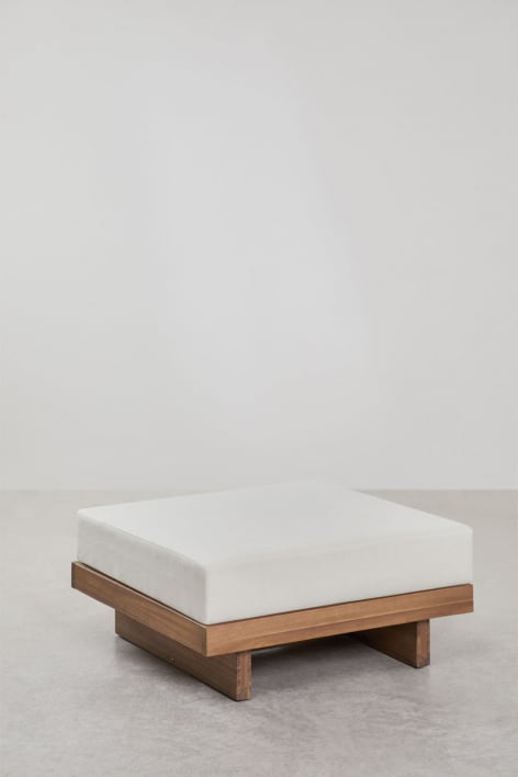 Outdoor pouf KORKO, acacia, 100x80 cm