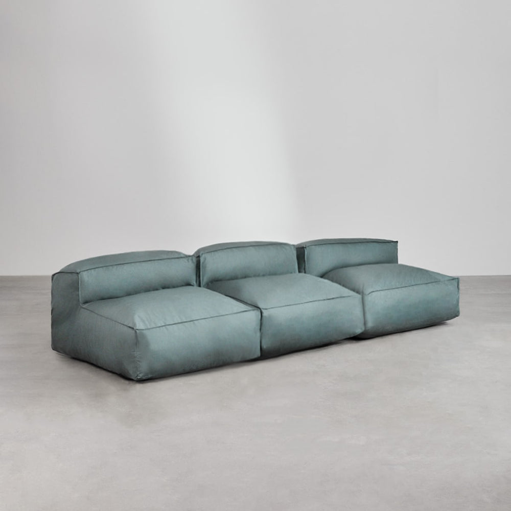 Modulinė lauko sofa VELVA, 3 vietos, žalia
