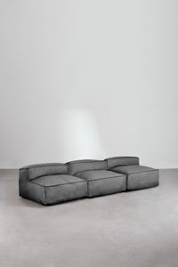 Sofa DOJANSA – bendras vaizdas, granito pilka audinys