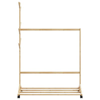drabužių kabykla su kabliukais ir ratukais 100x35x157 cm - Namų Idėja