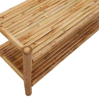 Drabužių kabykla su lentynomis, 103x40x183cm, bambukas - Namų Idėja