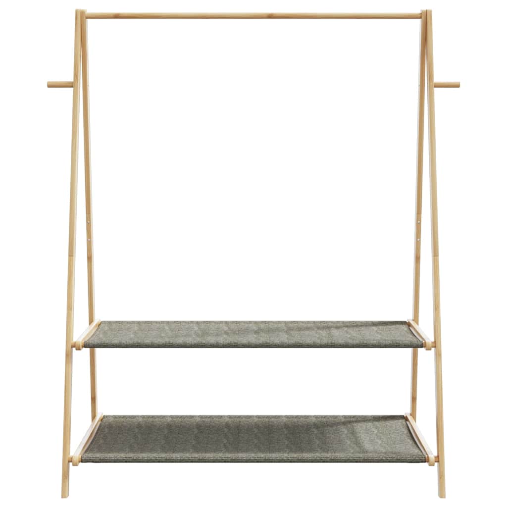 Drabužių kabykla su lentynomis, 132x45,5x150,5cm, bambukas - Namų Idėja