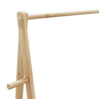 Drabužių kabykla su lentynomis, 132x45,5x150,5cm, bambukas - Namų Idėja