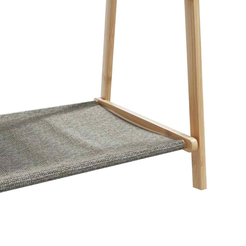 Drabužių kabykla su lentynomis, 132x45,5x150,5cm, bambukas - Namų Idėja